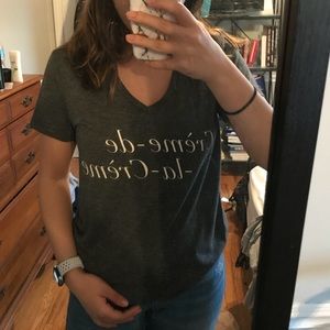 Basic and Casual Gray V-neck